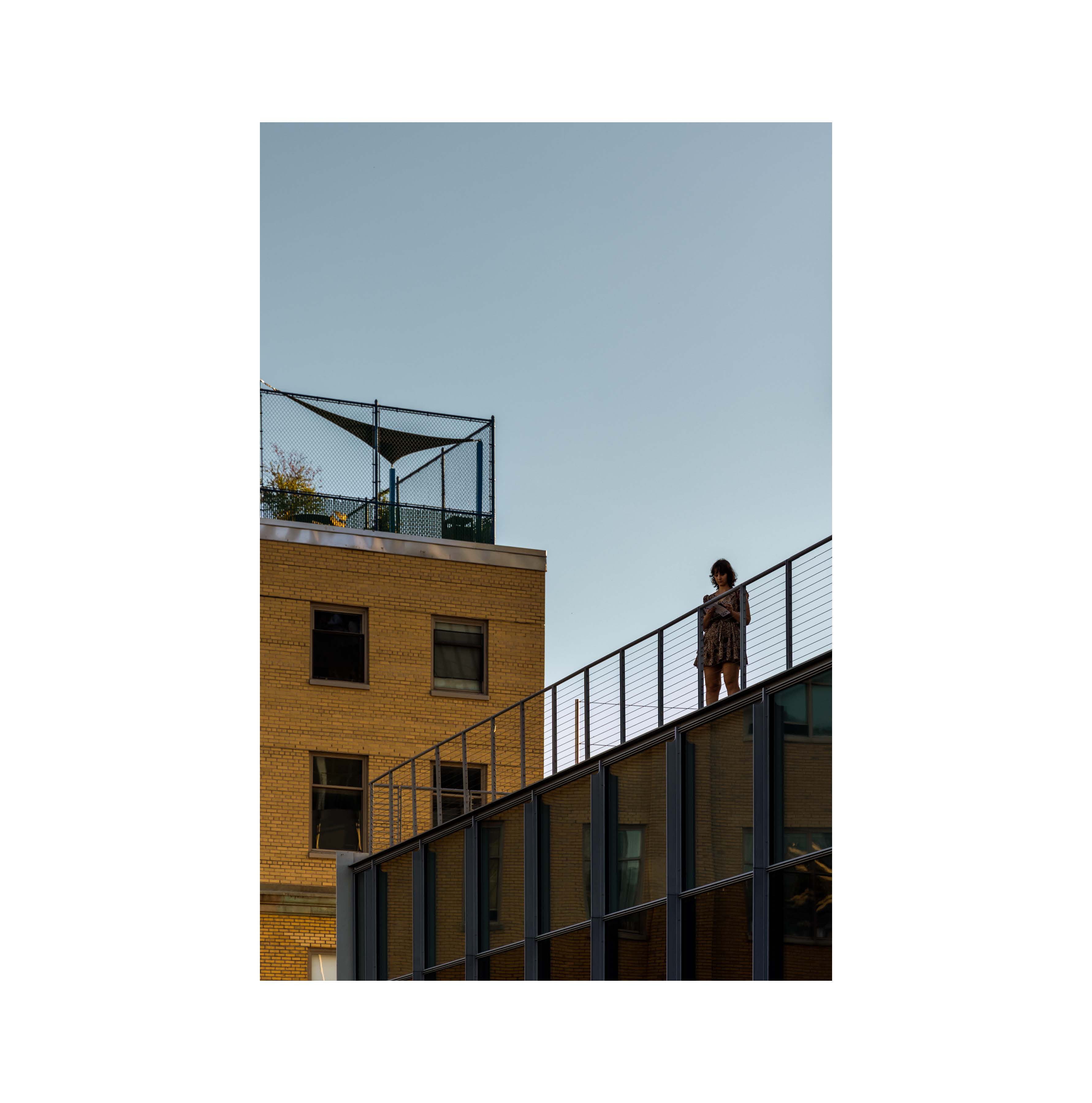 Person on an elevated terrace